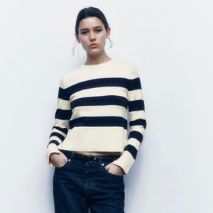 Zara striped knit sweater